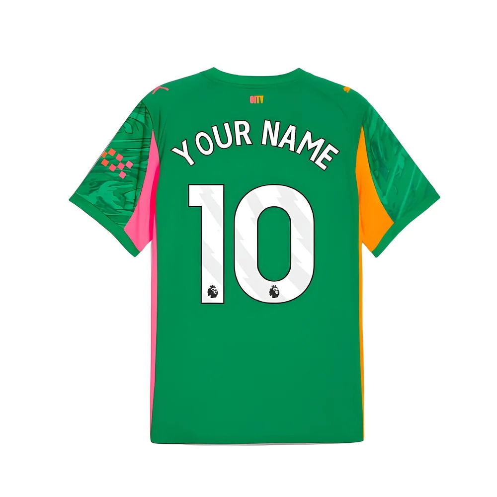 2025-2026 Man City Goalkeeper Away Shirt (Green) (Your Name)