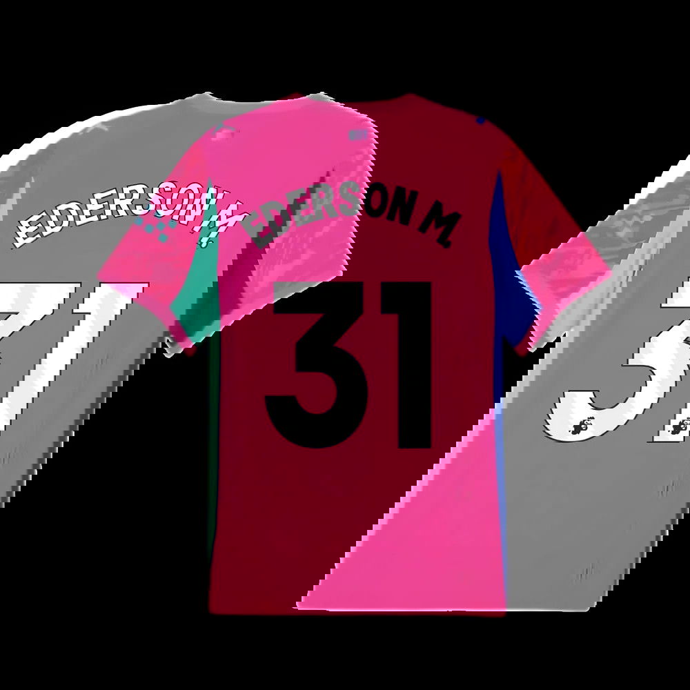 2025-2026 Man City Goalkeeper Home Shirt (Pink) (Ederson M. 31)