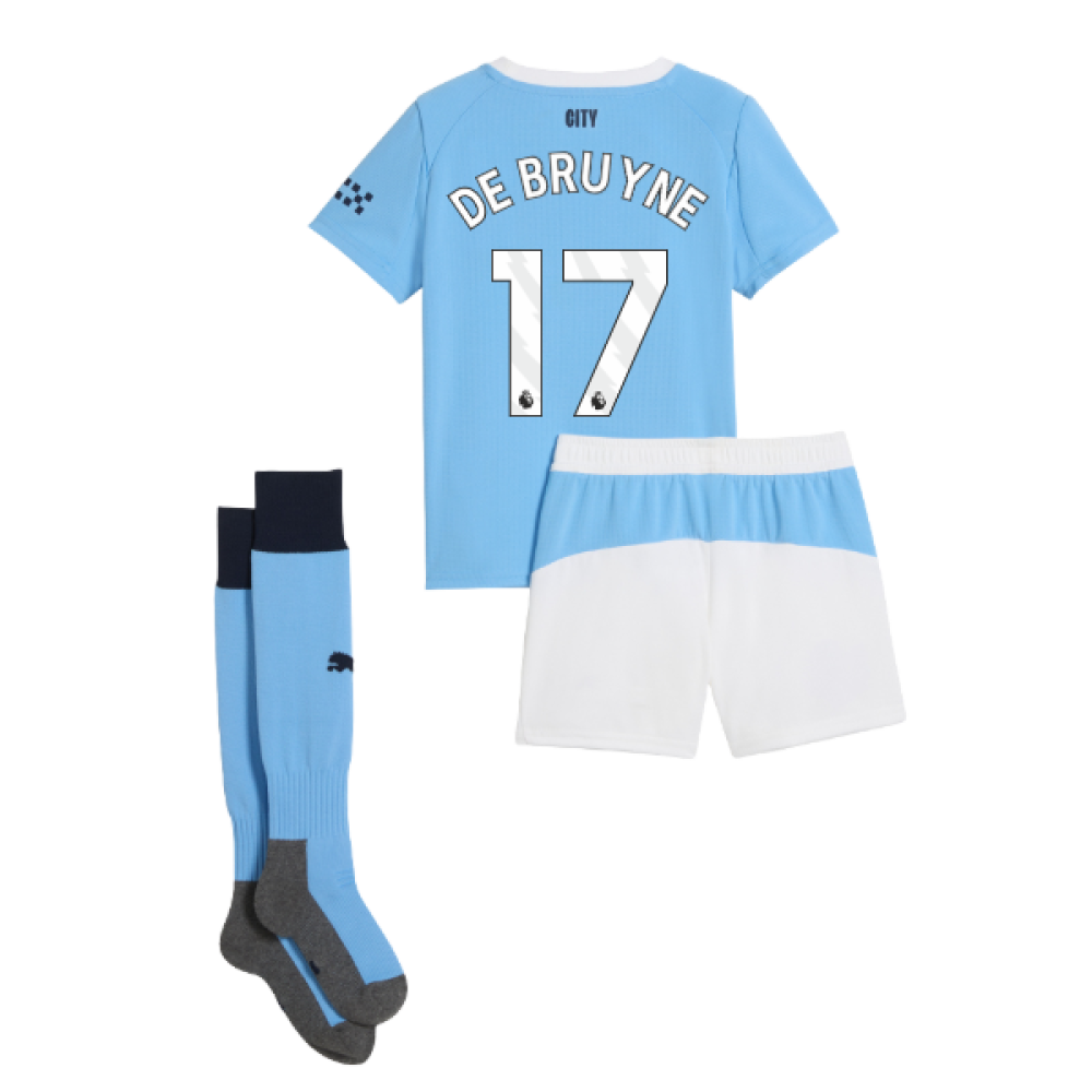 2025-2026 Man City Home Mini Kit (De Bruyne 17)