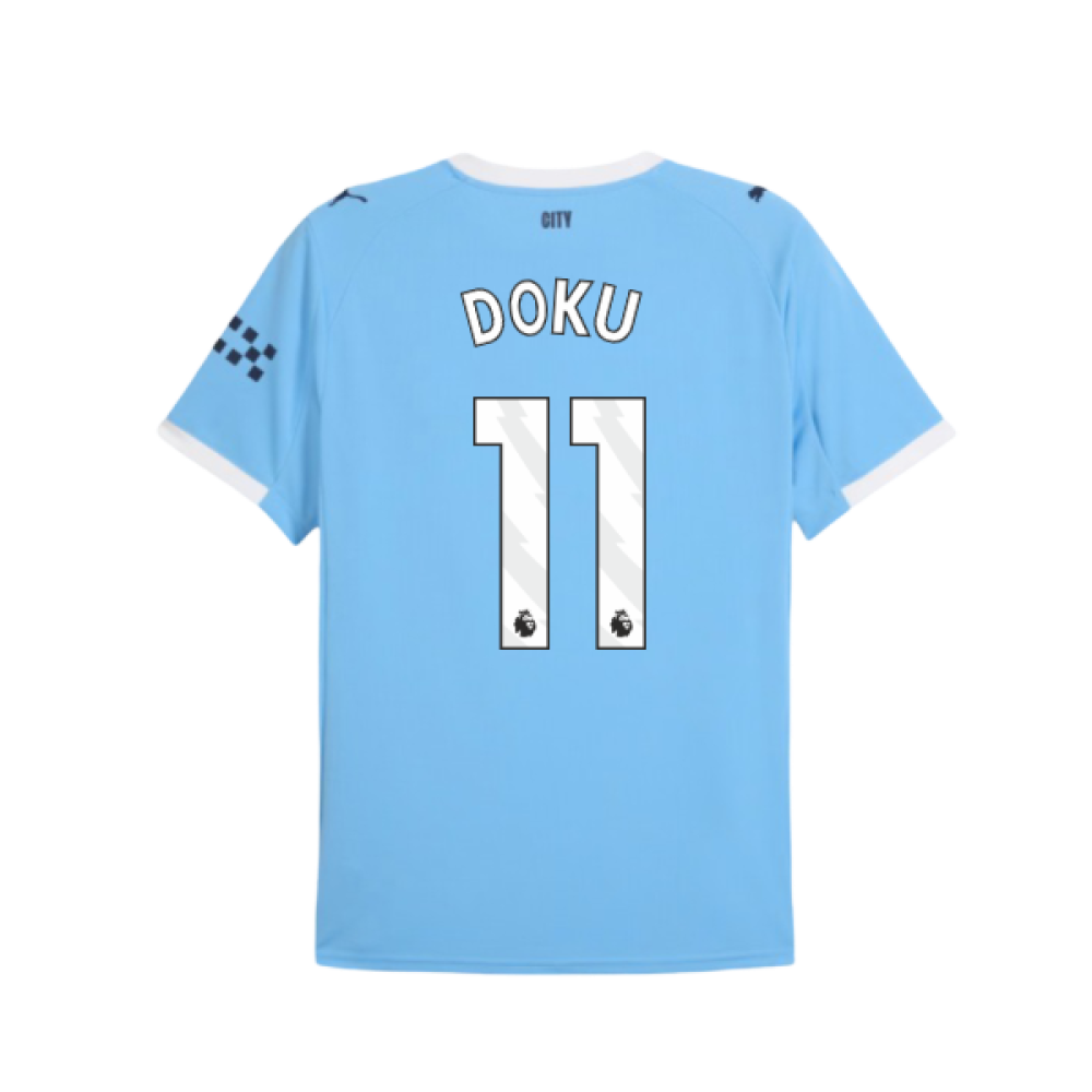 2025-2026 Man City Home Shirt (Doku 11)