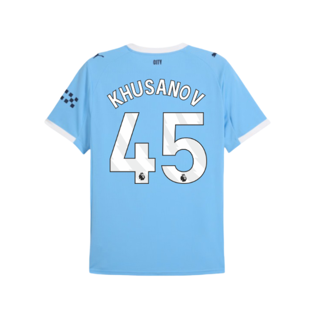 2025-2026 Man City Home Shirt (Khusanov 45)