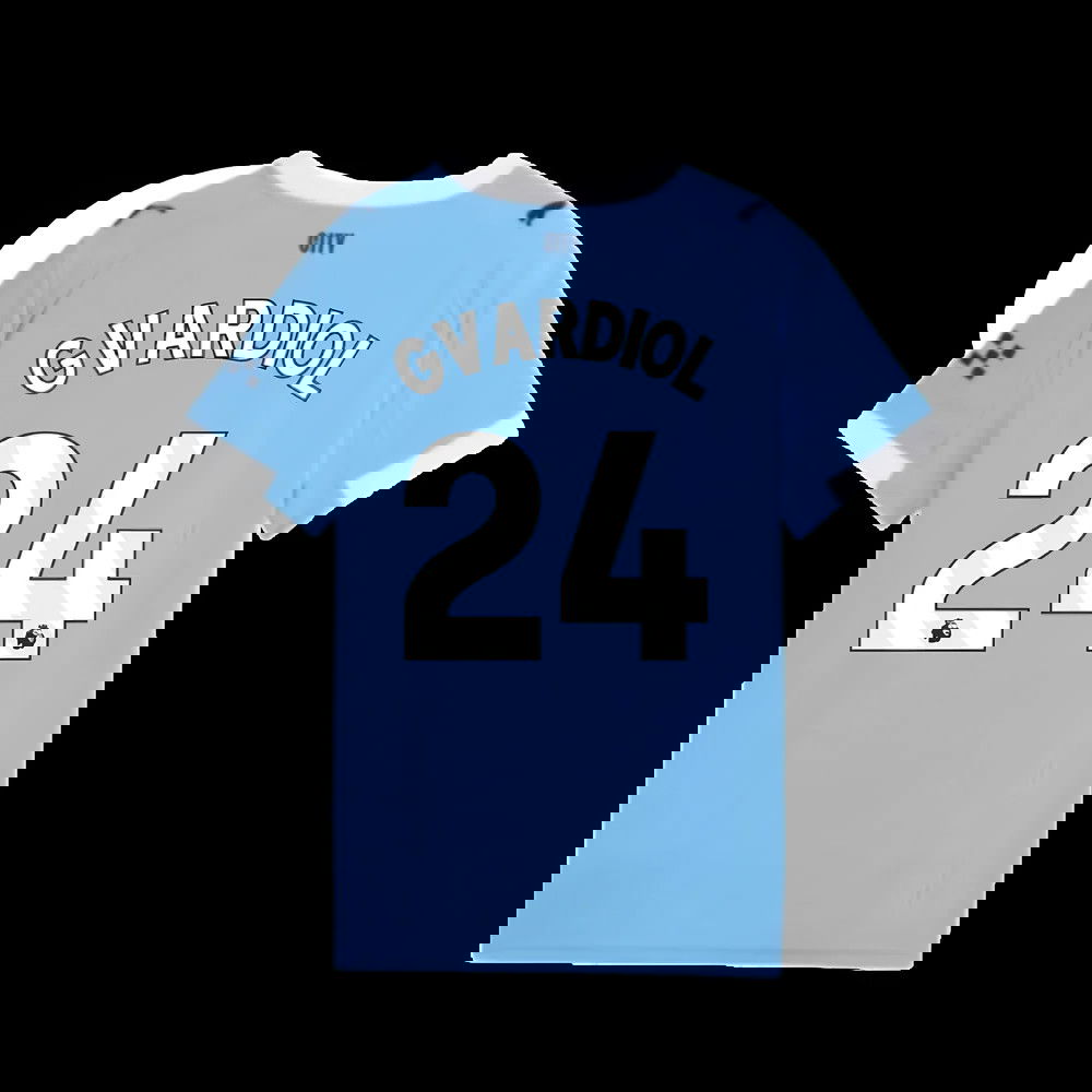 2025-2026 Man City Home Shirt (Kids) (Gvardiol 24)