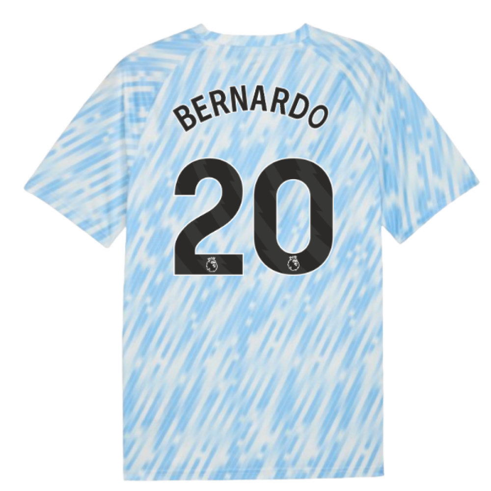2025-2026 Man City Warm Up Jersey (Silver Sky) (Bernardo 20)