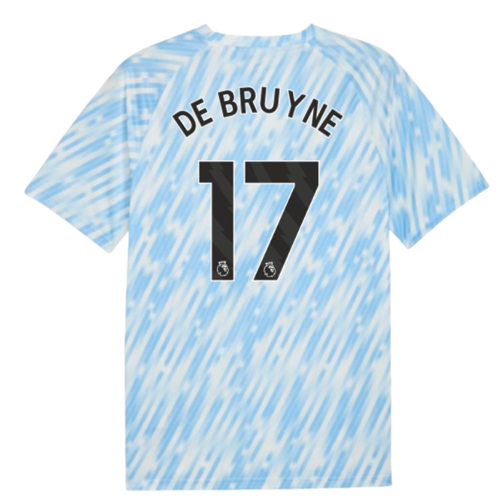 2025-2026 Man City Warm Up Jersey (Silver Sky) (De Bruyne 17)