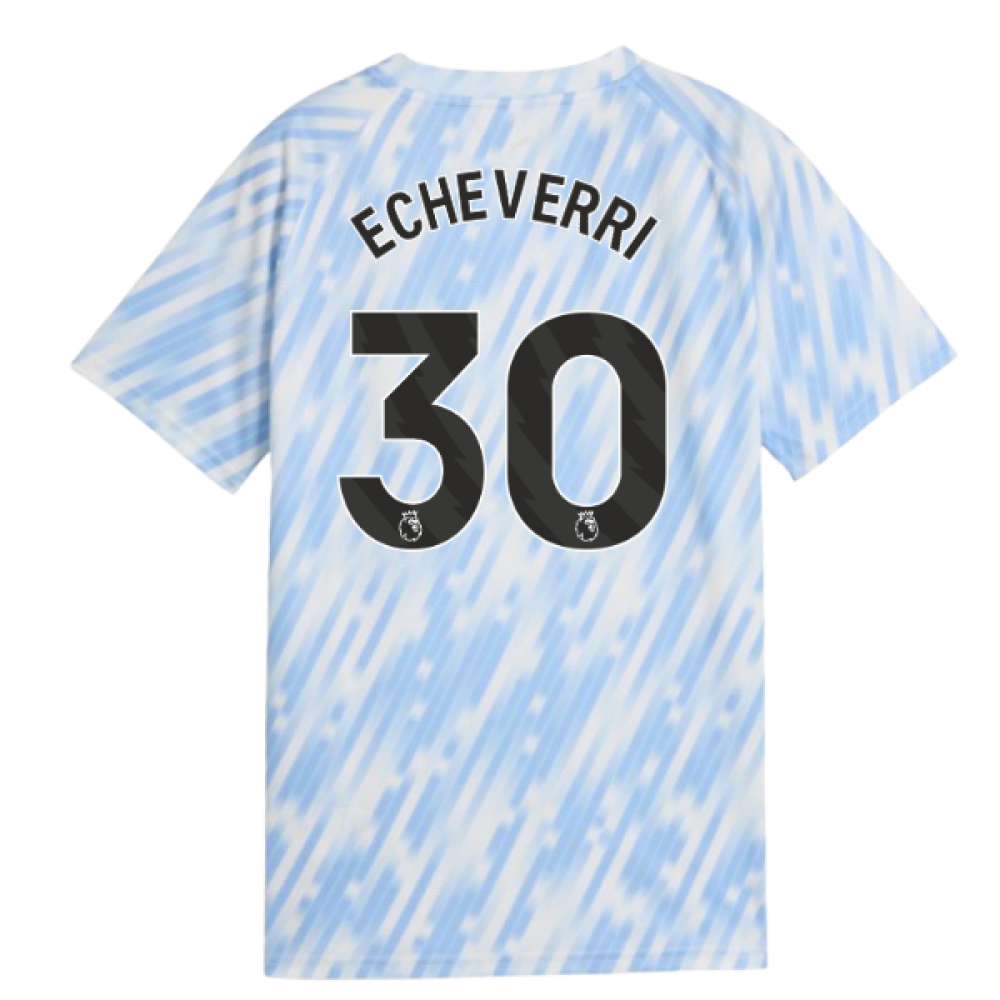 2025-2026 Man City Warm Up Jersey (Silver Sky) - Kids (Echeverri 30)