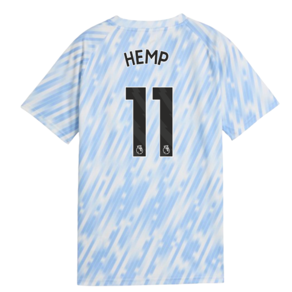 2025-2026 Man City Warm Up Jersey (Silver Sky) - Kids (Hemp 11)