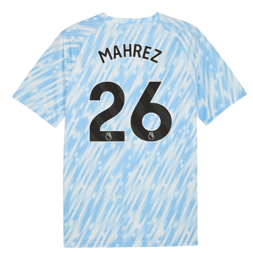 2025-2026 Man City Warm Up Jersey (Silver Sky) (Mahrez 26)