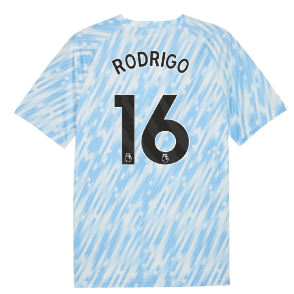 2025-2026 Man City Warm Up Jersey (Silver Sky) (Rodrigo 16)