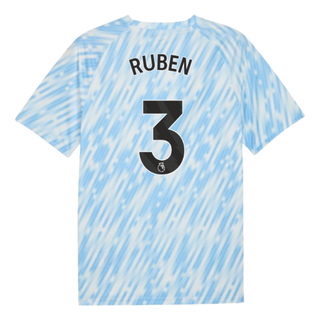 2025-2026 Man City Warm Up Jersey (Silver Sky) (Ruben 3)