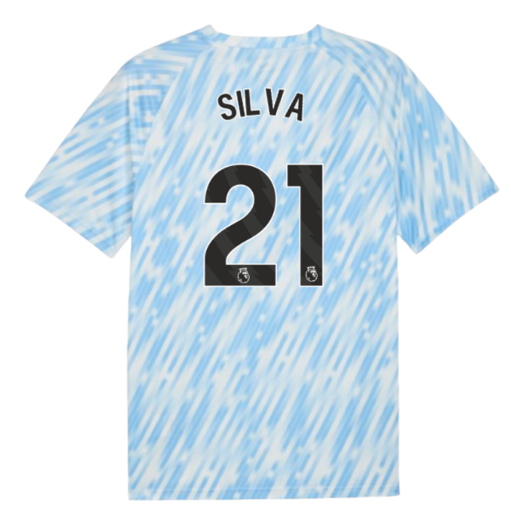 2025-2026 Man City Warm Up Jersey (Silver Sky) (Silva 21)
