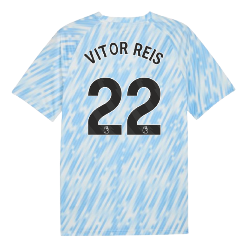 2025-2026 Man City Warm Up Jersey (Silver Sky) (Vitor Reis 22)