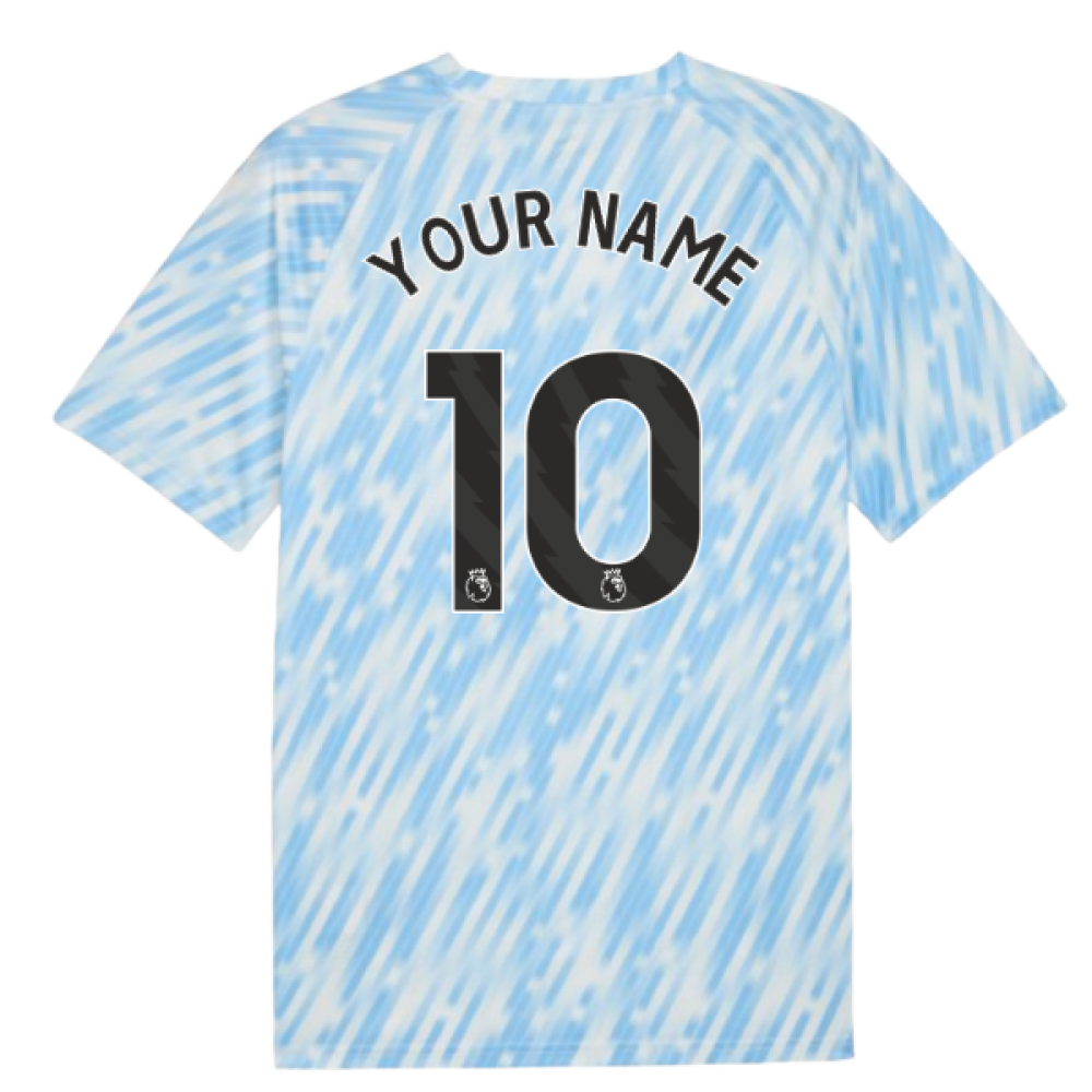 2025-2026 Man City Warm Up Jersey (Silver Sky) (Your Name)