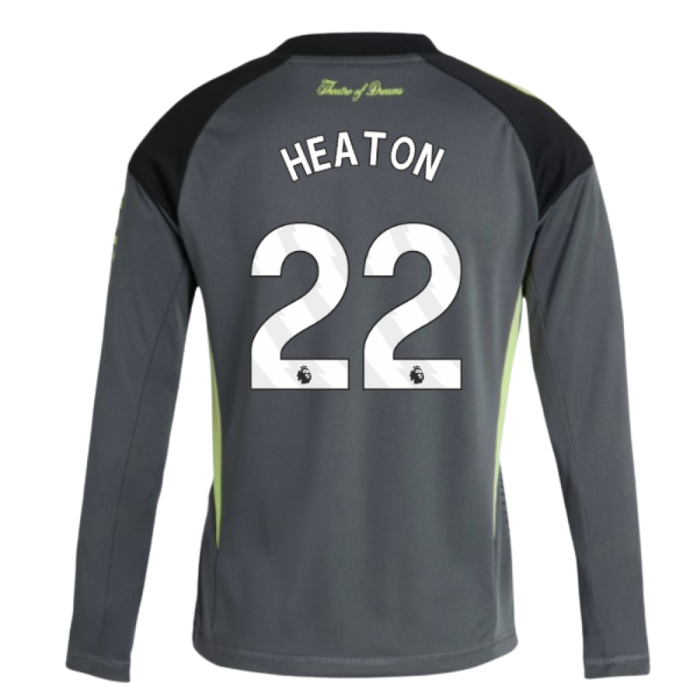 2025-2026 Man Utd Home Goalkeeper Shirt (Grey) - Kids (Heaton 22)