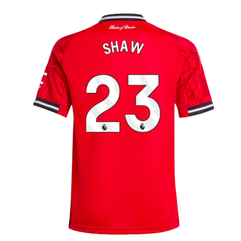 2025-2026 Man Utd Home Shirt (Kids) (Shaw 23)