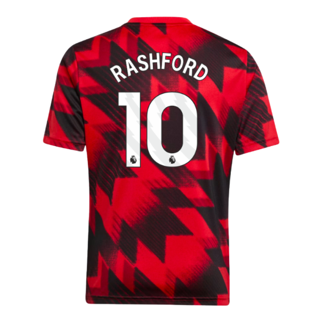 2025-2026 Man Utd Pre-Match Shirt (Red) - Kids (Rashford 10)