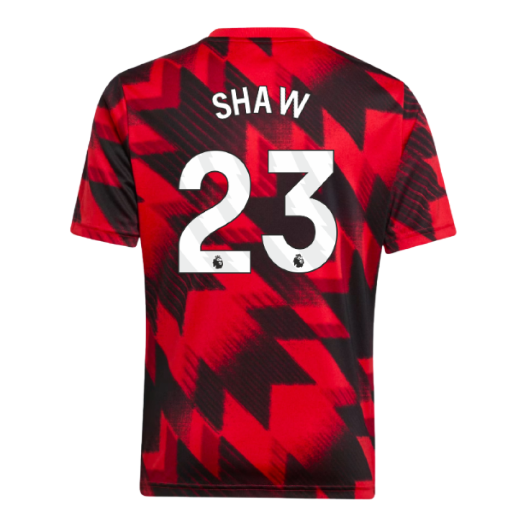 2025-2026 Man Utd Pre-Match Shirt (Red) - Kids (Shaw 23)