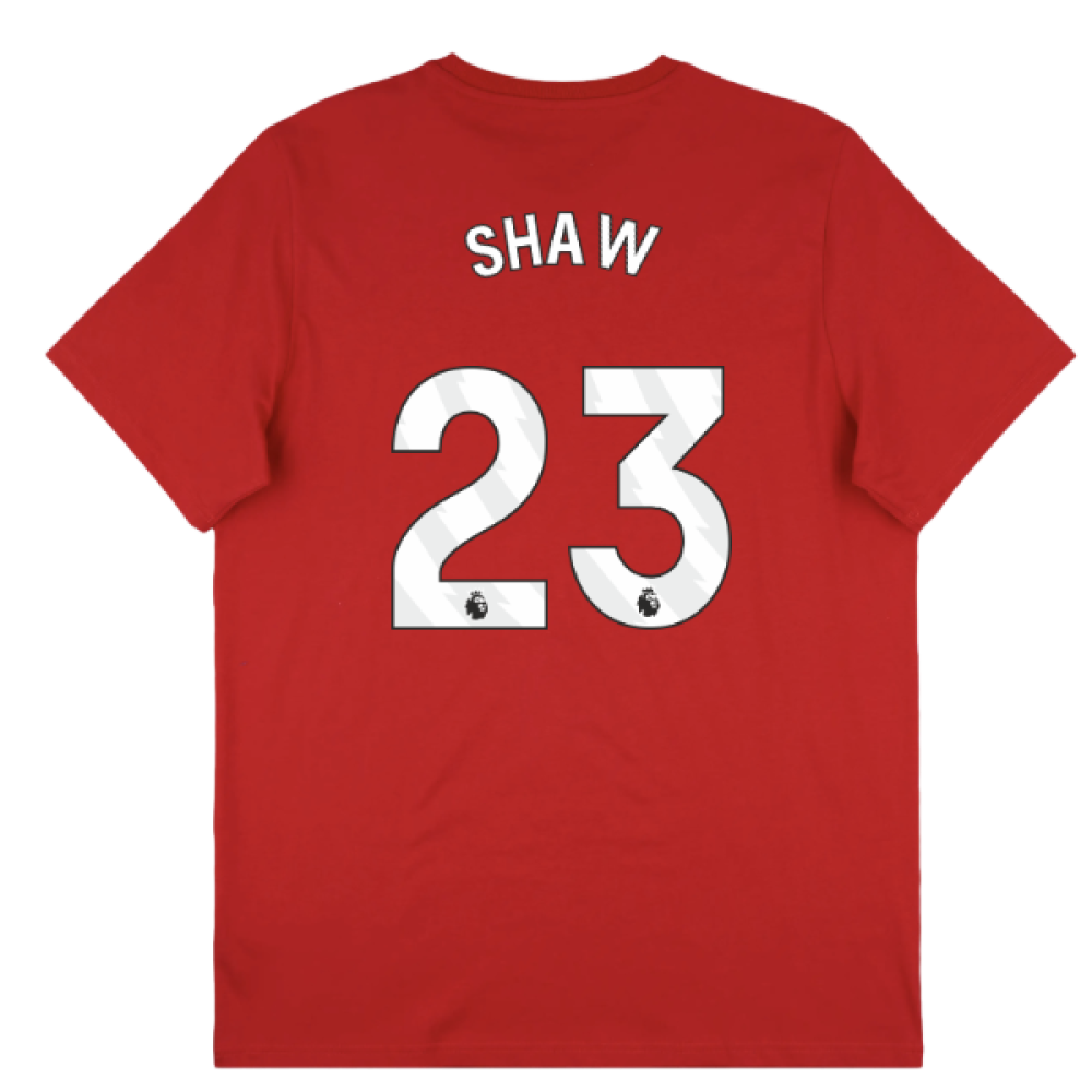 2025-2026 Man Utd Seasonal Graphic Tee (Red) (Shaw 23)