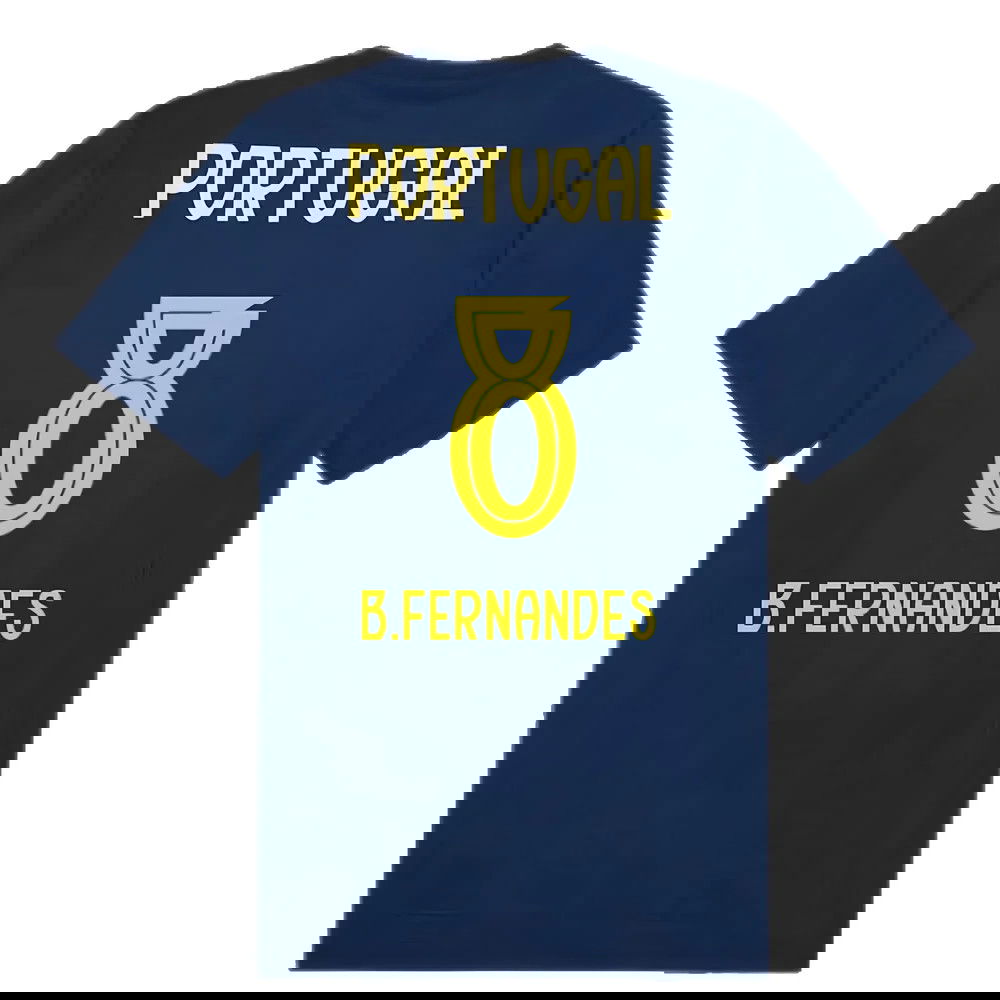 2025-2026 Portugal Casuals Tee (Persian Blue) (B.Fernandes 8)