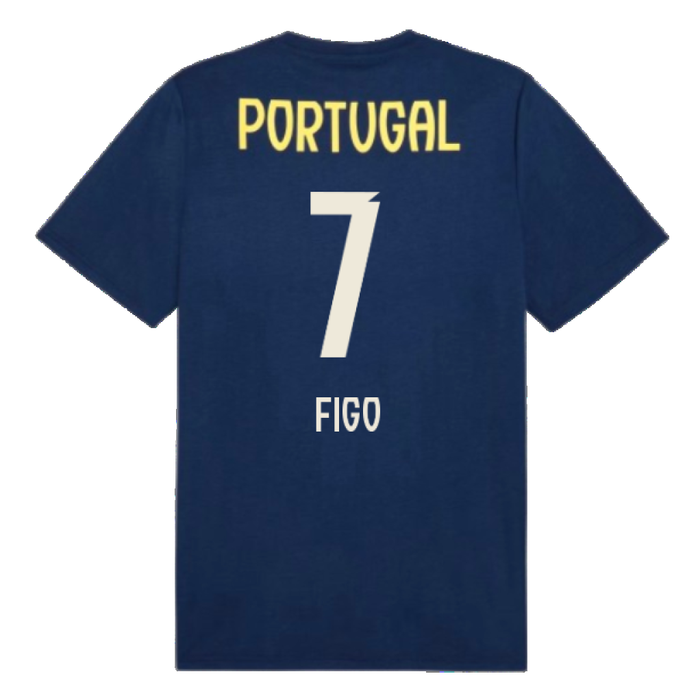 2025-2026 Portugal Casuals Tee (Persian Blue) (Figo 7)