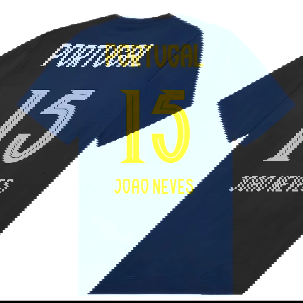 2025-2026 Portugal Casuals Tee (Persian Blue) (Joao Neves 15)