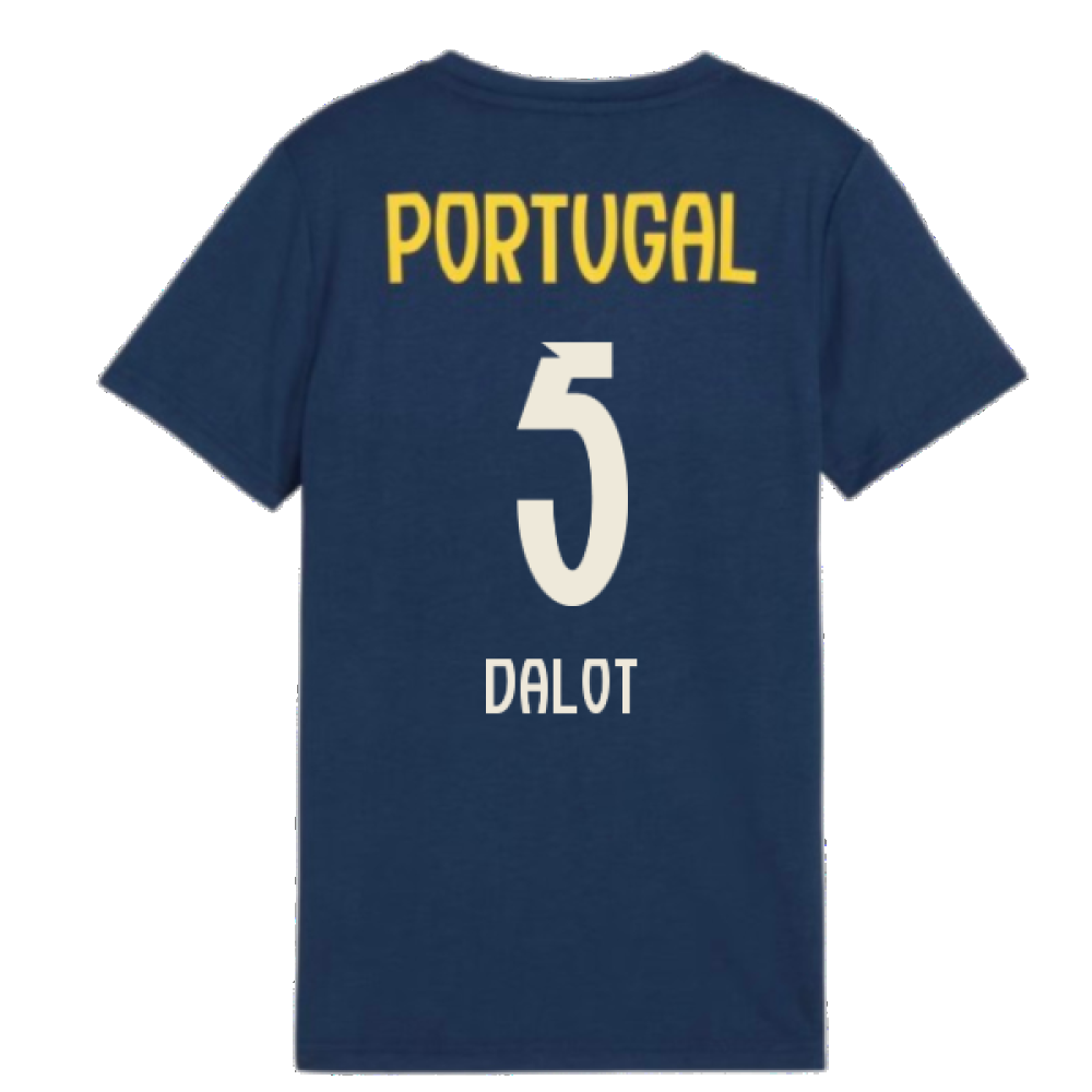 2025-2026 Portugal Casuals Tee (Persian Blue) - Kids (Dalot 5)