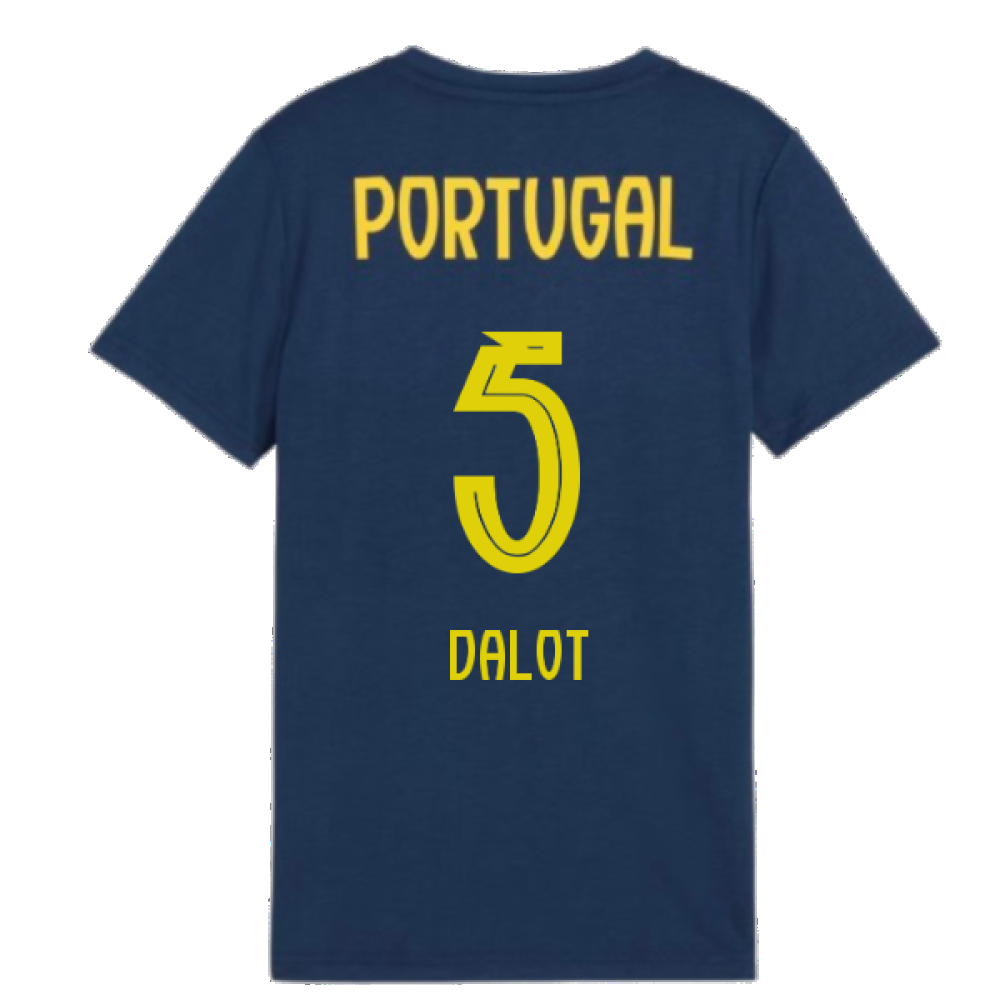 2025-2026 Portugal Casuals Tee (Persian Blue) - Kids (Dalot 5)