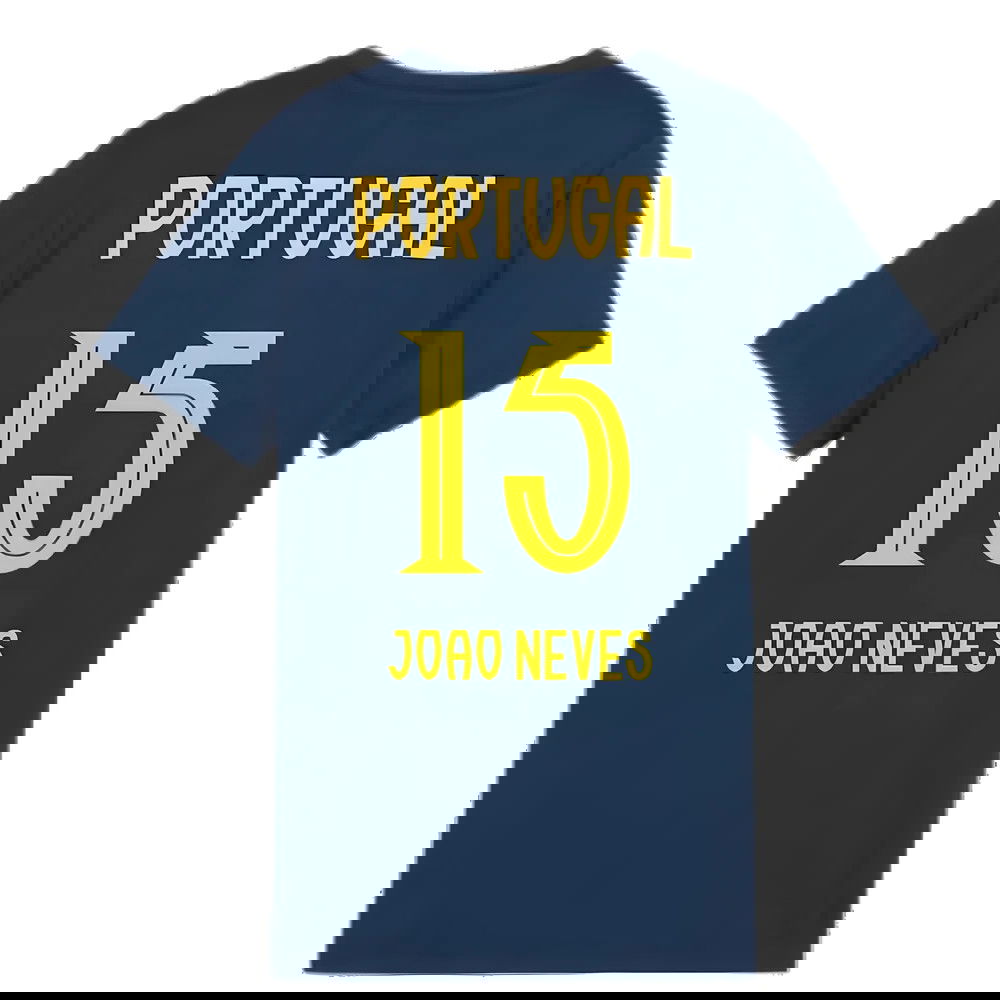2025-2026 Portugal Casuals Tee (Persian Blue) - Kids (Joao Neves 15)