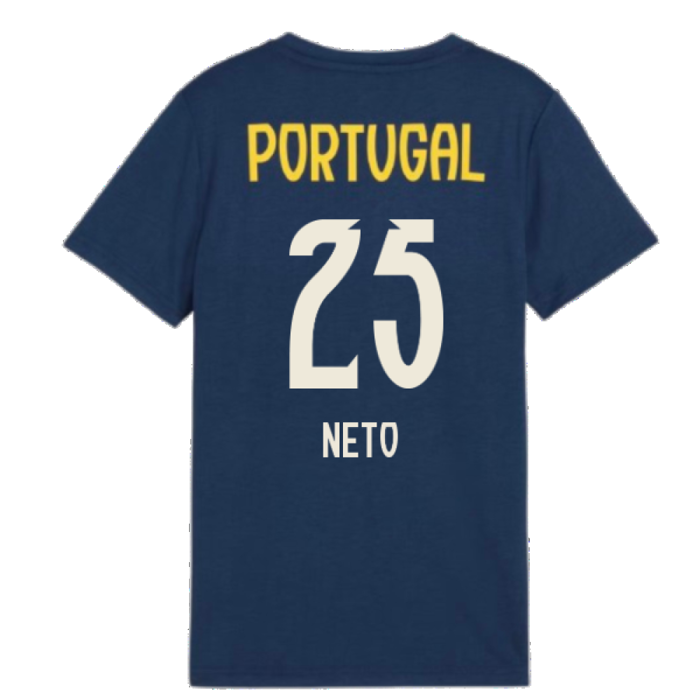 2025-2026 Portugal Casuals Tee (Persian Blue) - Kids (Neto 25)