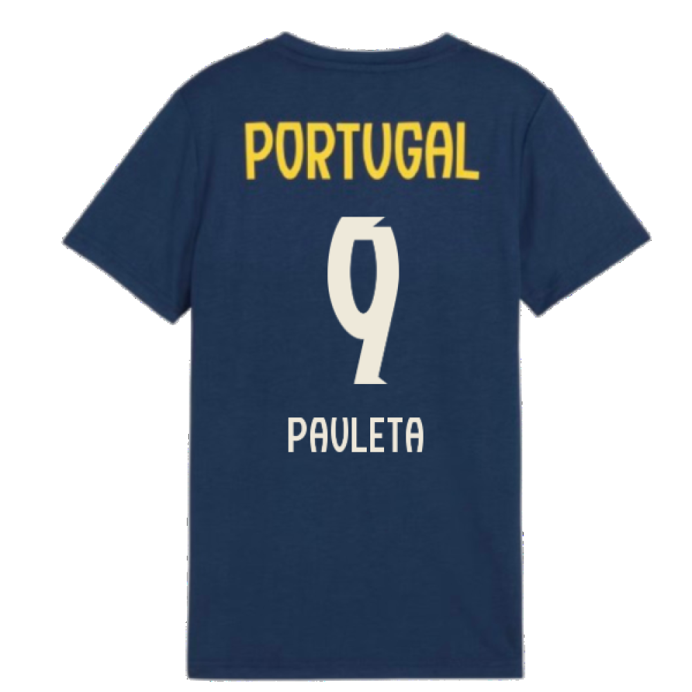 2025-2026 Portugal Casuals Tee (Persian Blue) - Kids (Pauleta 9)