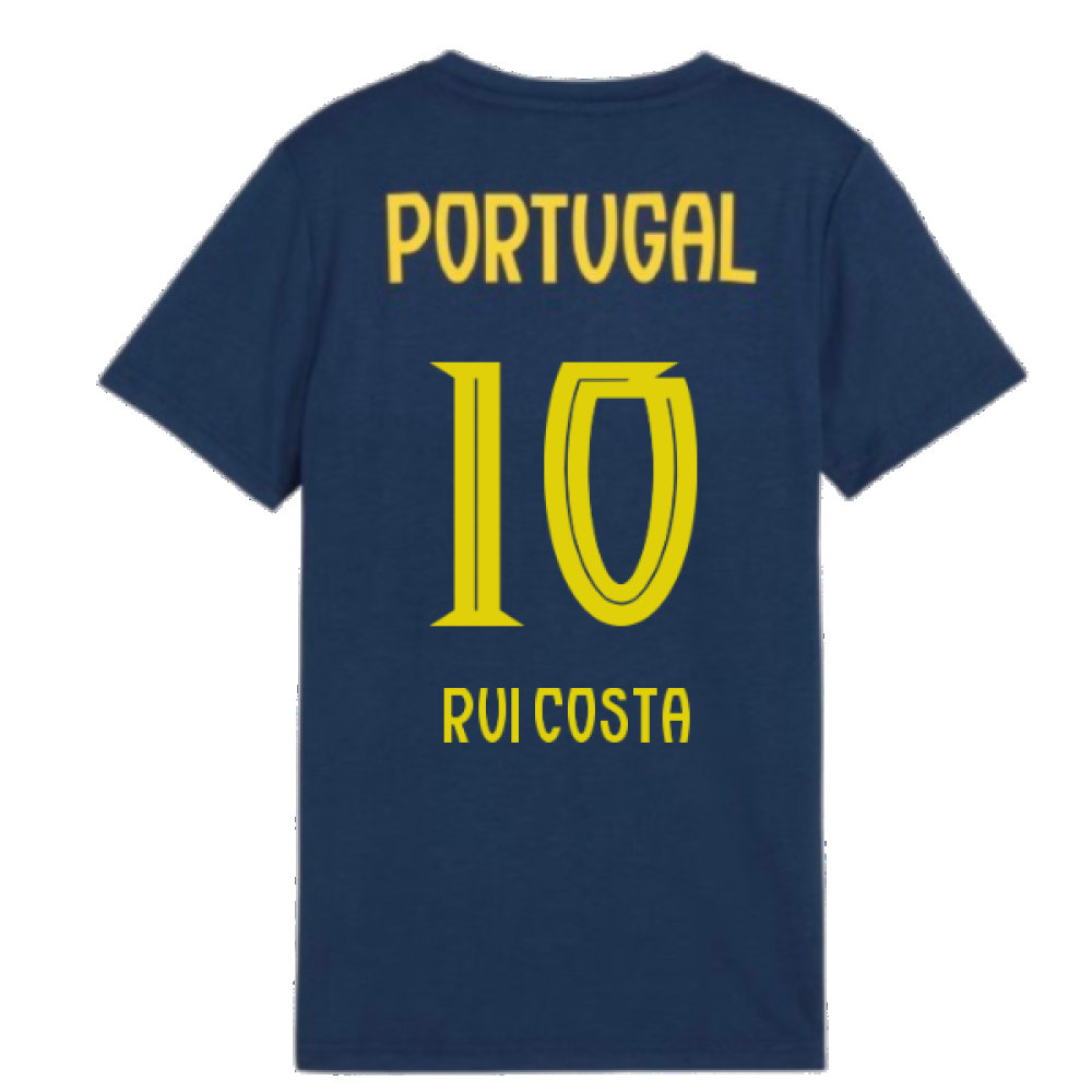 2025-2026 Portugal Casuals Tee (Persian Blue) - Kids (Rui Costa 10)