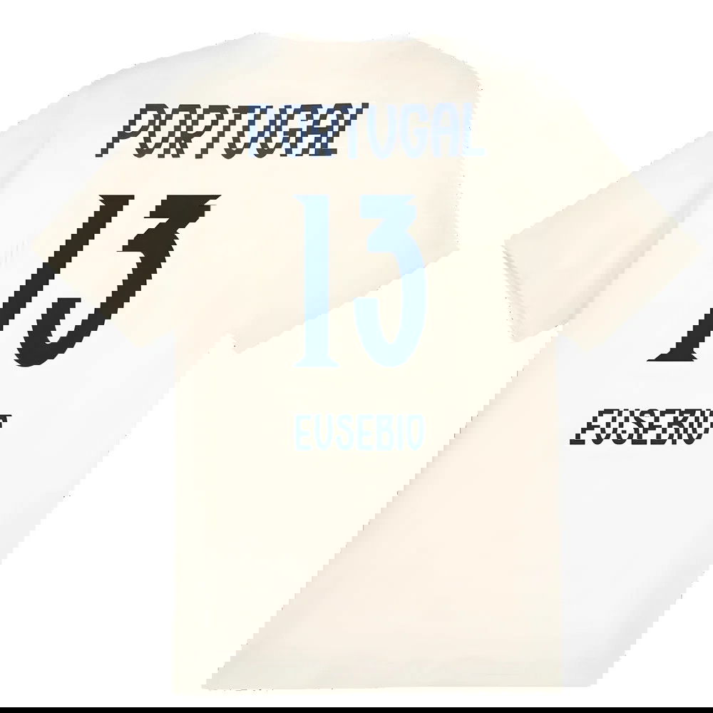 2025-2026 Portugal Casuals Tee (Sugared Almond) (Eusebio 13)