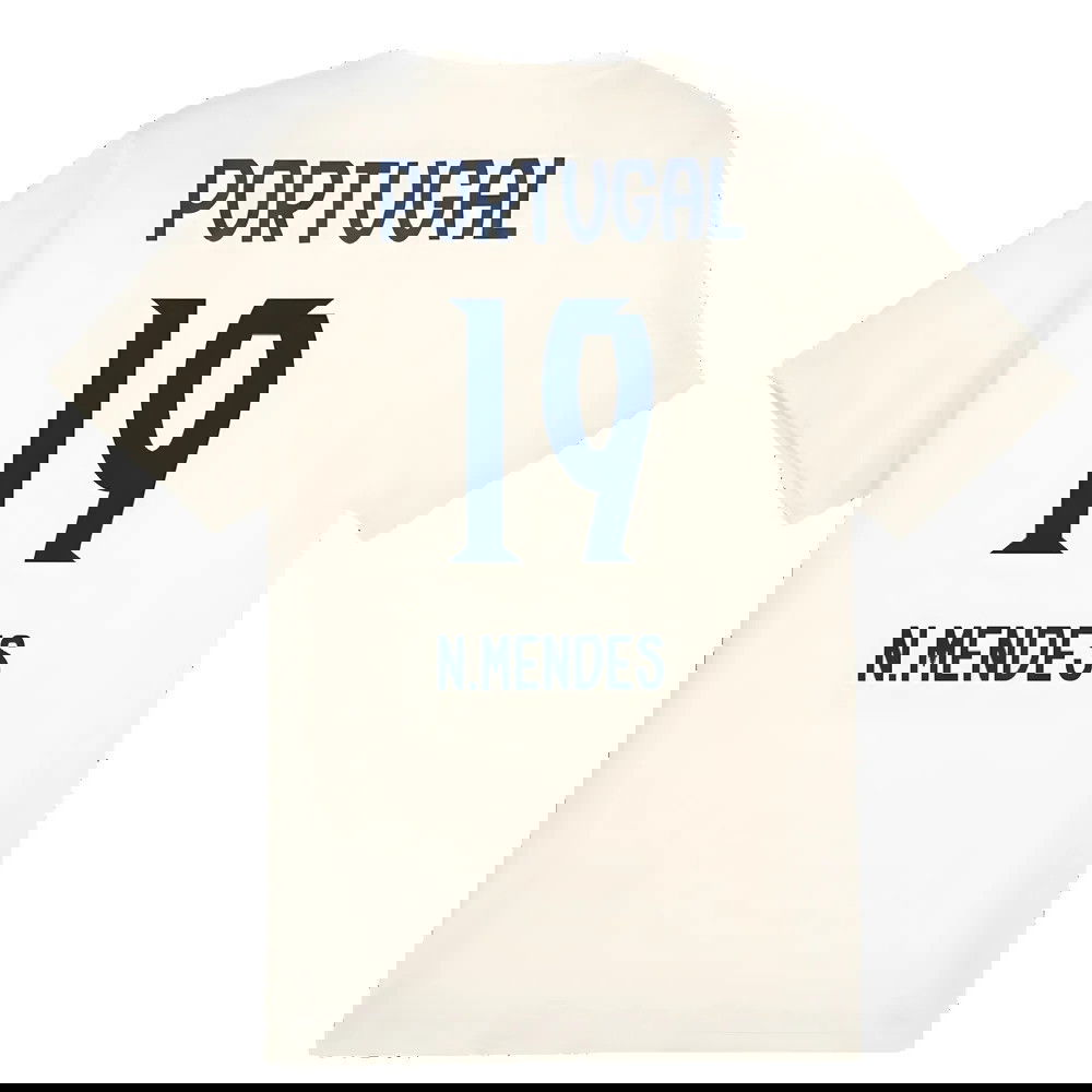 2025-2026 Portugal Casuals Tee (Sugared Almond) (N.Mendes 19)