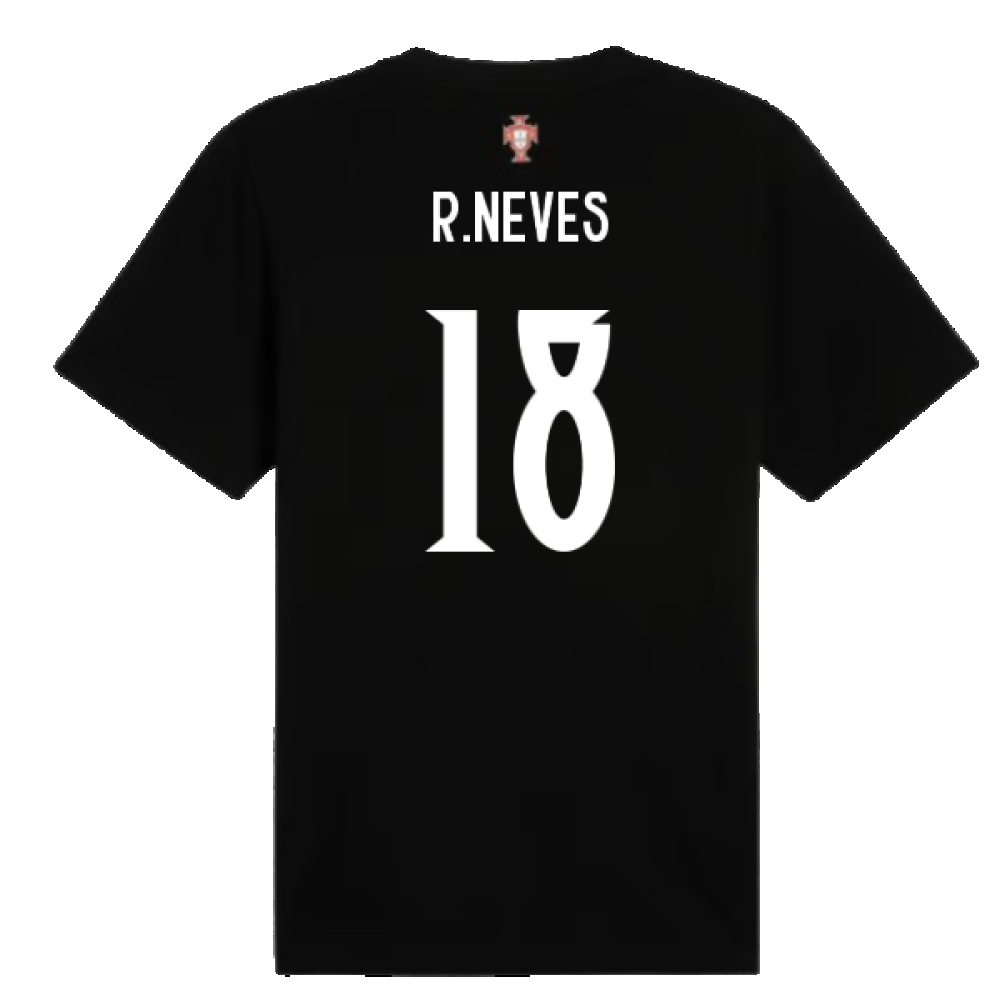 2025-2026 Portugal ftblNRGY Tee (Black) (R.Neves 18)