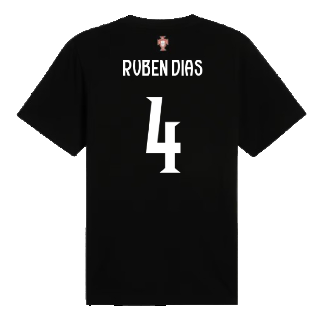 2025-2026 Portugal ftblNRGY Tee (Black) (Ruben Dias 4)