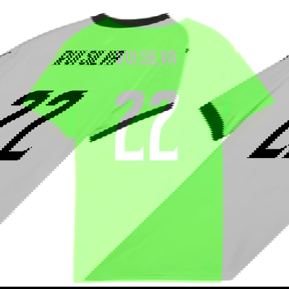 2025-2026 Portugal Home Goalkeeper Shirt (Green) - Kids (Rui Silva 22)