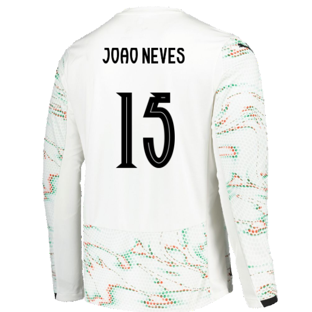 2025-2026 Portugal Long Sleeve Away Shirt (Joao Neves 15)