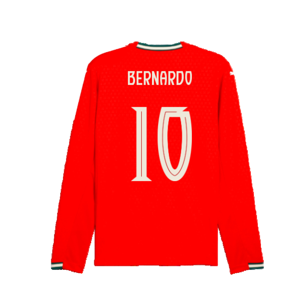 2025-2026 Portugal Long Sleeve Home Shirt (Bernardo 10)