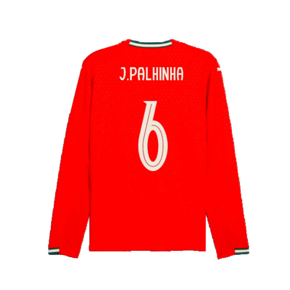 2025-2026 Portugal Long Sleeve Home Shirt (J.Palhinha 6)