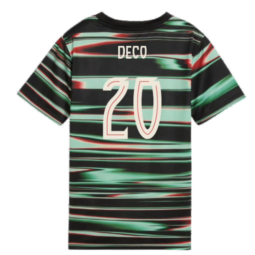 2025-2026 Portugal Prematch SS Jersey (Black) - Kids (Deco 20)