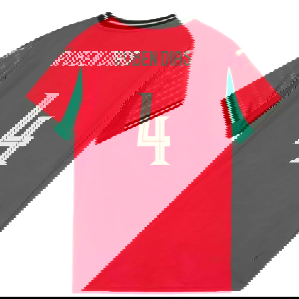 2025-2026 Portugal Womens Team Home Shirt (Ladies) (Ruben Dias 4)