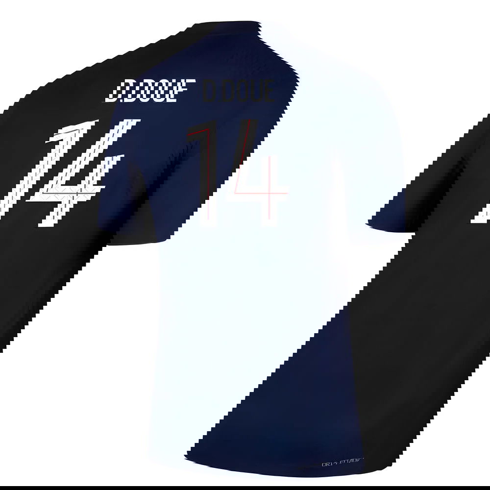 2025-2026 PSG Home Dri-Fit ADV Authentic Shirt (D.Doue 14)