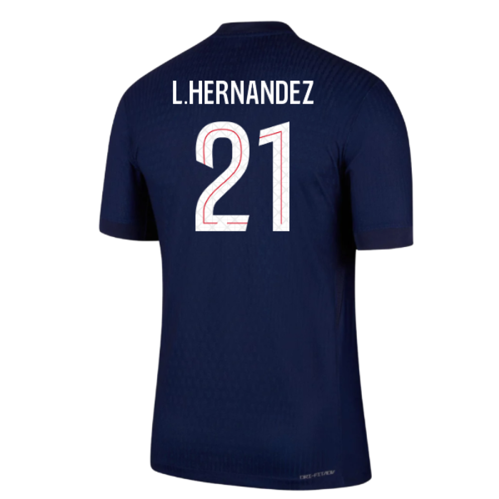 2025-2026 PSG Home Dri-Fit ADV Authentic Shirt (L.Hernandez 21)
