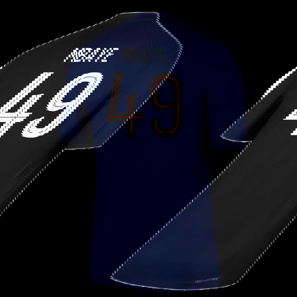 2025-2026 PSG Home Dri-Fit ADV Authentic Shirt (Mbaye 49)