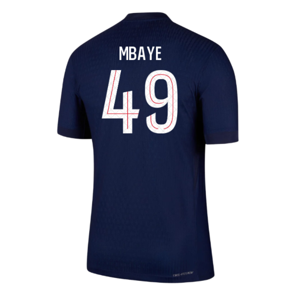 2025-2026 PSG Home Dri-Fit ADV Authentic Shirt (Mbaye 49)