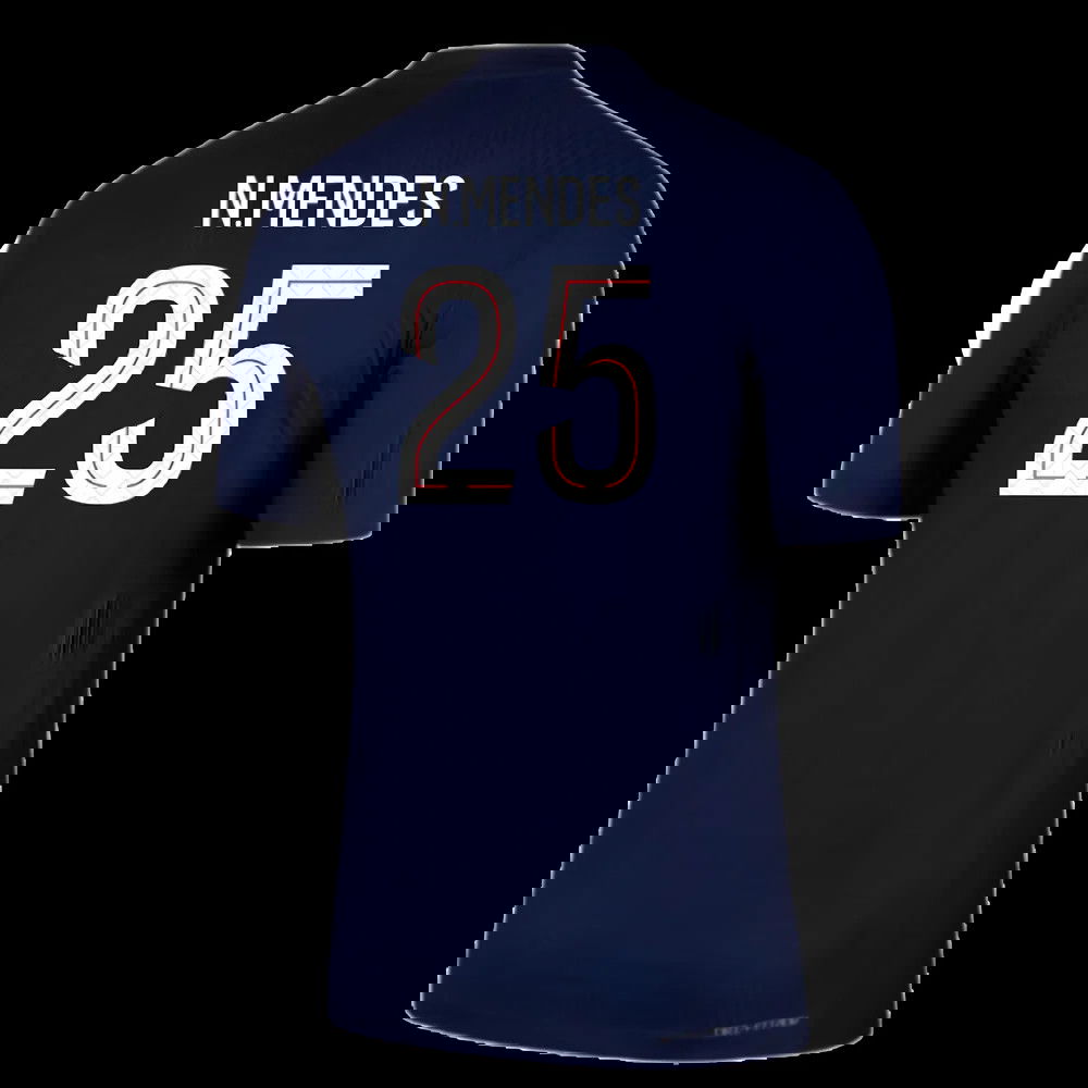 2025-2026 PSG Home Dri-Fit ADV Authentic Shirt (N.Mendes 25)