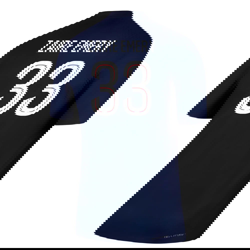 2025-2026 PSG Home Dri-Fit ADV Authentic Shirt (Zaire Emery 33)