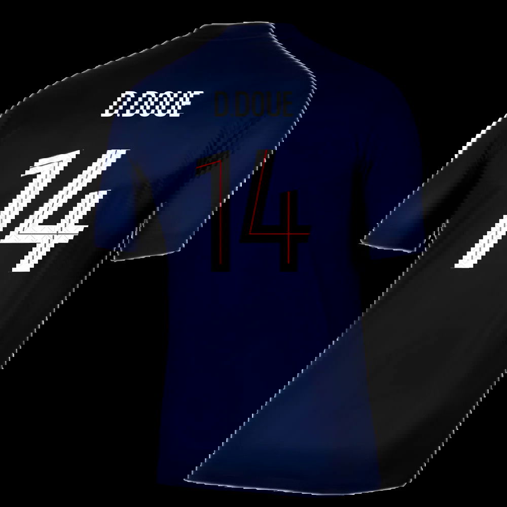 2025-2026 PSG Paris Saint Germain Home Shirt (D.Doue 14)