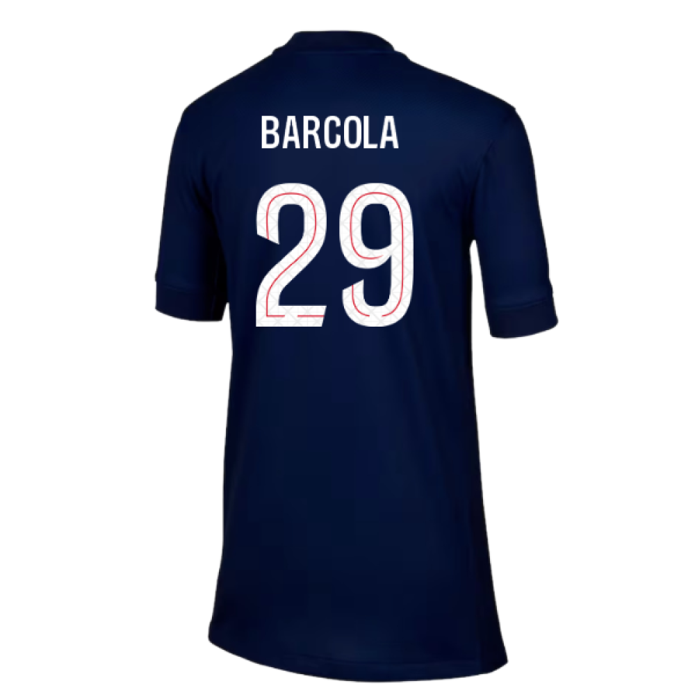 2025-2026 PSG Paris Saint Germain Home Shirt (Kids) (Barcola 29)
