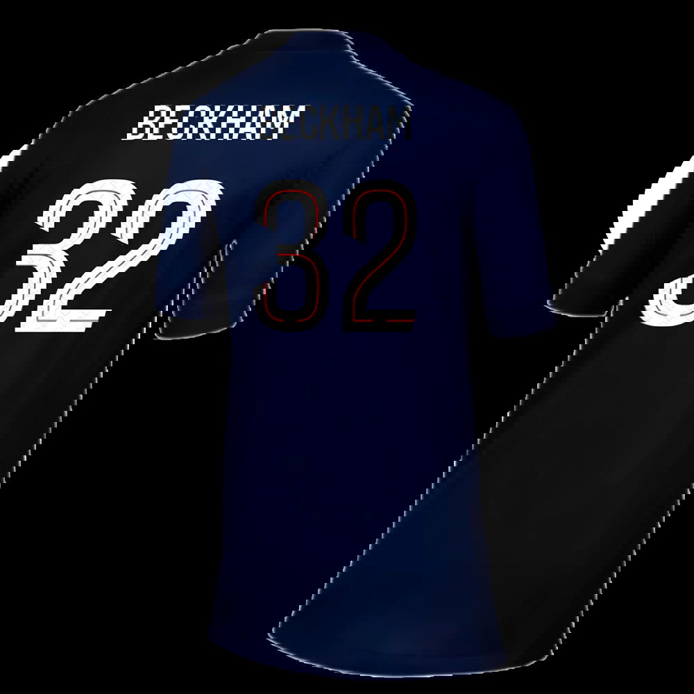 2025-2026 PSG Paris Saint Germain Home Shirt (Kids) (Beckham 32)