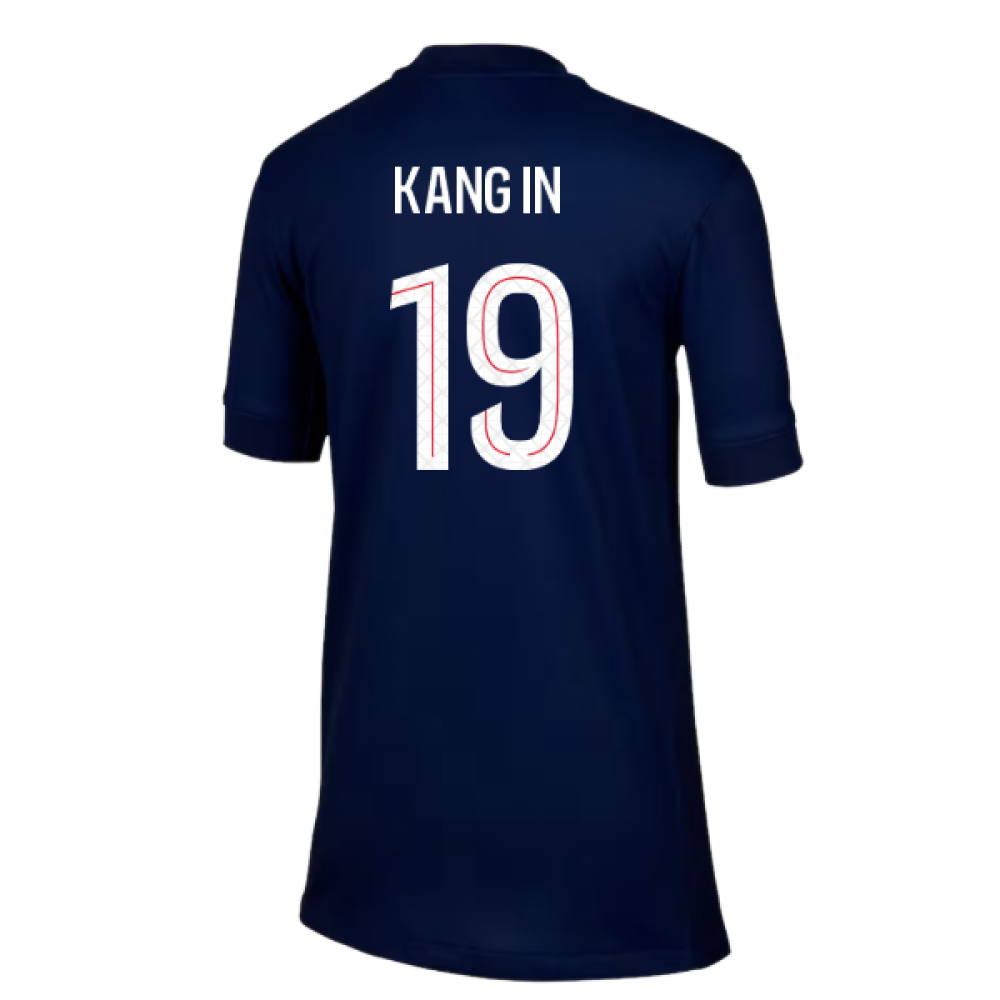 2025-2026 PSG Paris Saint Germain Home Shirt (Kids) (Kang In 19)